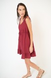 ABITO CORTO GALA ROSSO INDIA