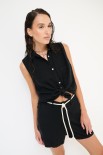 CAMICIA SMANICATA NERO