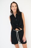 CAMICIA SMANICATA NERO