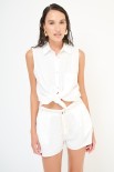 CAMICIA SMANICATA FARINA