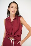 CAMICIA SMANICATA ROSSO INDIA
