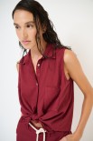CAMICIA SMANICATA ROSSO INDIA