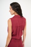 CAMICIA SMANICATA ROSSO INDIA