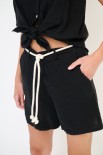 SHORTS PALAZZO META COSCIA NERO