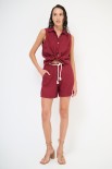 SHORTS PALAZZO META COSCIA ROSSO INDIA