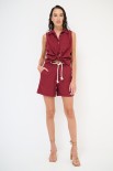 SHORTS PALAZZO META COSCIA ROSSO INDIA