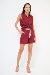 SHORTS PALAZZO META COSCIA ROSSO INDIA