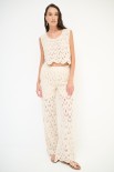 PANTALONE LUNGO MACRAME BEIGE