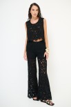PANTALONE LUNGO MACRAME NERO