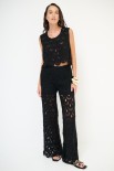 PANTALONE LUNGO MACRAME NERO