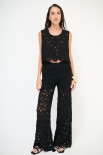 PANTALONE LUNGO MACRAME NERO