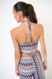 TOP CROP LACCIO COLLO MORO