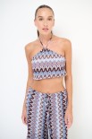 TOP CROP LACCIO COLLO MORO