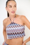 TOP CROP LACCIO COLLO MORO