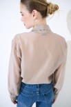 BLUSA CON FIOCCO VOILE BEIGE