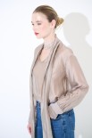 BLUSA CON FIOCCO VOILE BEIGE