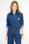 CAMICIA SLIM + TERMOADES. BLU