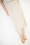 COMPLETO MAGLIA MEZZA MANICA CON GONNA BEIGE