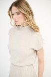 COMPLETO MAGLIA MEZZA MANICA CON GONNA BEIGE