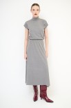 COMPLETO MAGLIA MEZZA MANICA CON GONNA GRIGIO