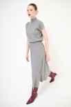 COMPLETO MAGLIA MEZZA MANICA CON GONNA GRIGIO