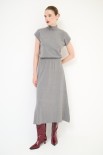 COMPLETO MAGLIA MEZZA MANICA CON GONNA GRIGIO