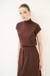 COMPLETO MAGLIA MEZZA MANICA CON GONNA MORO