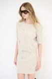 COMPLETO + MINI GONNA CASTONI BEIGE