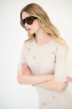 COMPLETO + MINI GONNA CASTONI BEIGE