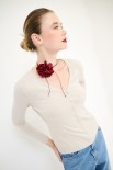 CARDIGAN V BASIC BEIGE