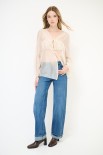 BLUSA CON LACCINI BURRO