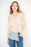 BLUSA CON LACCINI BURRO