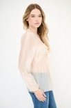 BLUSA CON LACCINI BURRO