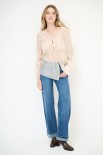 BLUSA CON LACCINI BURRO