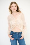 BLUSA CON LACCINI BURRO