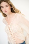 BLUSA CON LACCINI BURRO