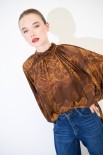 BLUSA FIOCCO DT E MANICHE MORO