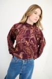 BLUSA FIOCCO DT E MANICHE VINO