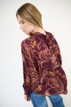 BLUSA FIOCCO DT E MANICHE VINO