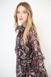 BLUSA COLLO CON FIOCCO E MANICHE A BALZA MORO