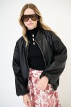 BOMBER OVER CON ZIP NERO