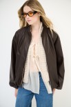 BOMBER OVER CON ZIP MORO