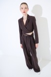 GIACCA CROP CON LACCIO MORO