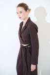 GIACCA CROP CON LACCIO MORO