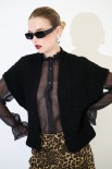 GILET CROP SCATOLINA NERO