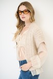 GILET CROP SCATOLINA ECRU