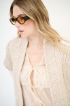 GILET CROP SCATOLINA ECRU