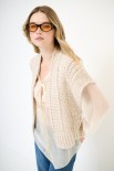 GILET CROP SCATOLINA ECRU