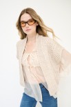 GILET CROP SCATOLINA ECRU