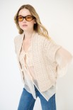 GILET CROP SCATOLINA ECRU